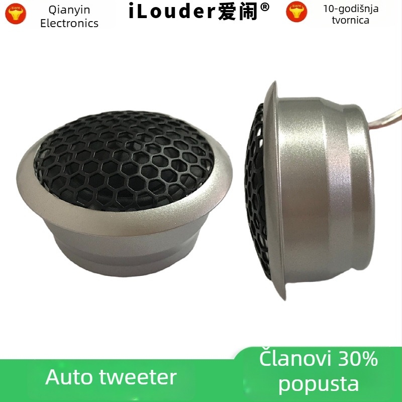 Ilouder Loves auto tweeter s diafragmom bez papira, unutarnjim magnetskim sustavom, jednopunktna usmjerenost