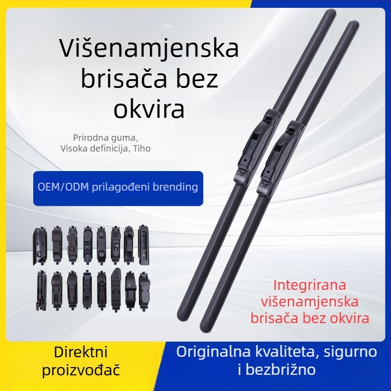 Bezokvirni brisači za automobil, višefunkcionalni, univerzalni, tiši