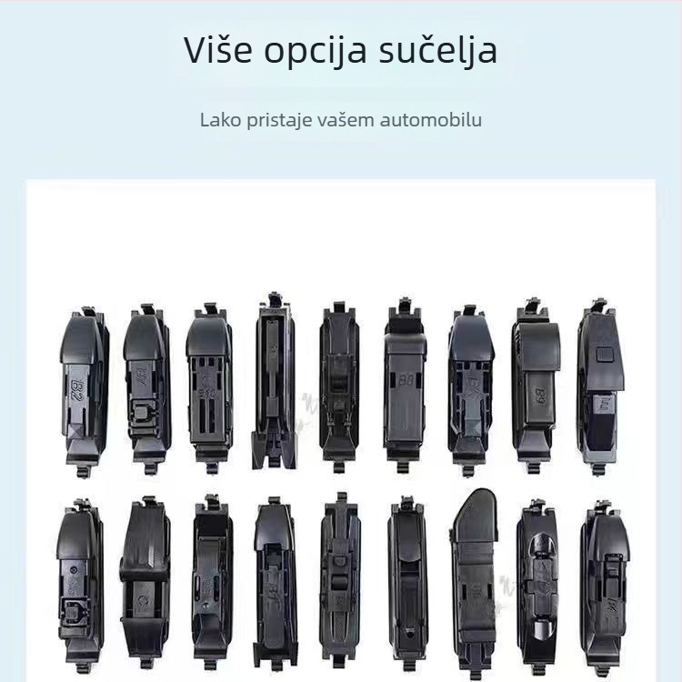 Višenamjenski četverogumni brisač bez okvira, U-oblik, s zamjenjivim adapterom