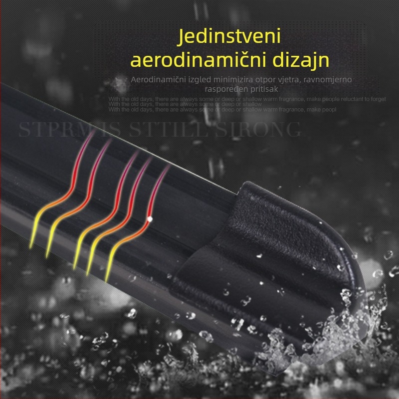 Bosch bezokvirni brisač za automobil — prva generacija, tih rad, univerzalni U‑spojka, gumena oštrica