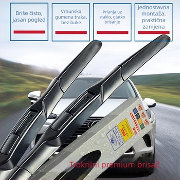 CARALL Bezokvirni univerzalni trodijelni U-oblik brisač za automobile i kamione
