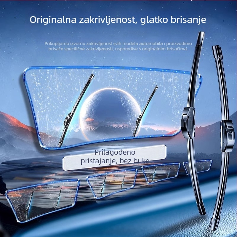 Pametni brisač za Tesla Model 3, Model Y, Model X i Model S sa gumenom trakom, tiho djelovanje