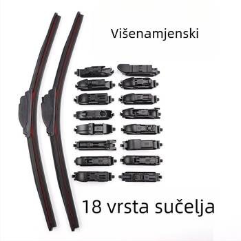 Brisač bez okvira s univerzalnim konektorom, kompatibilan s većinom modela