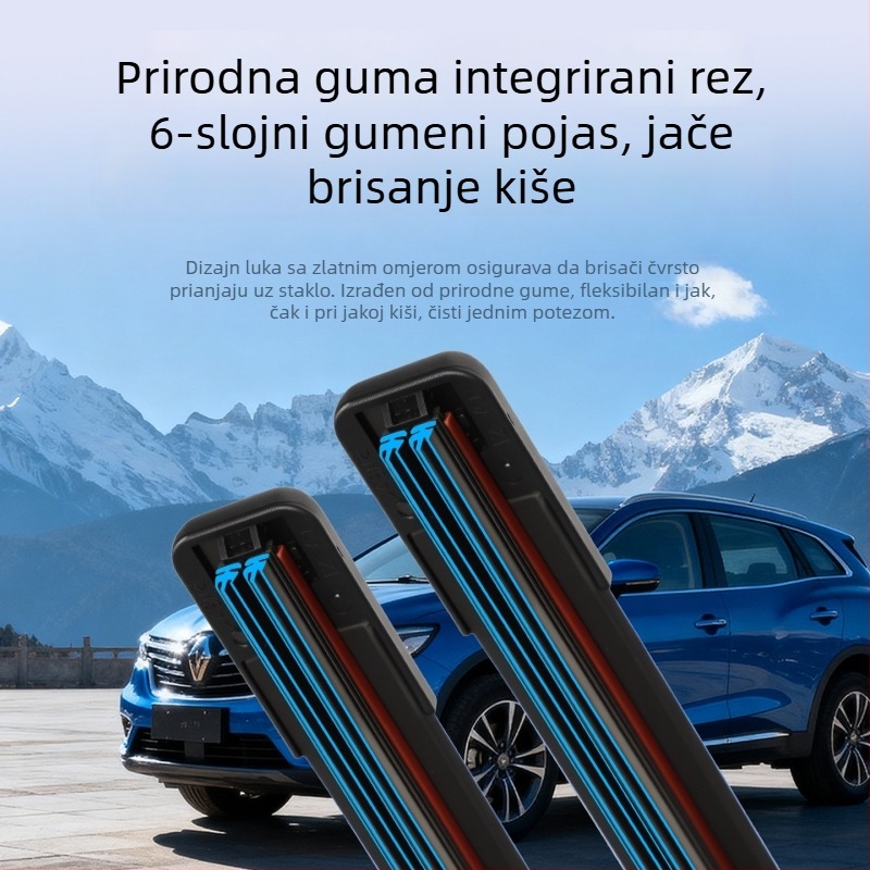 Šestoslojni gumeni brisač stakla