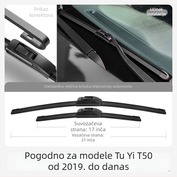 Brisač bez okvira za kamione i mikroautomobile, gumeni pojas