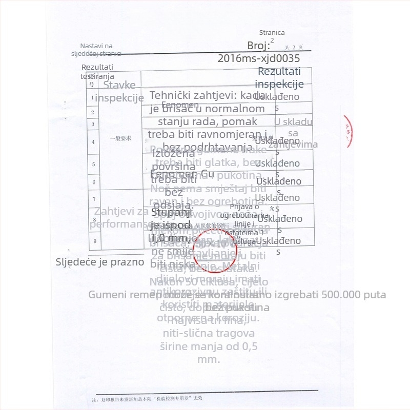 Bezramni višefunkcionalni brisač automobila — model S704A; materijal PC/POM/silikonski premaz/TPR; motor 12V; raspon brisanja: cijeli