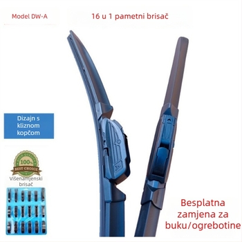 16-u-1 bezokvirni višenamjenski brisač za automobil