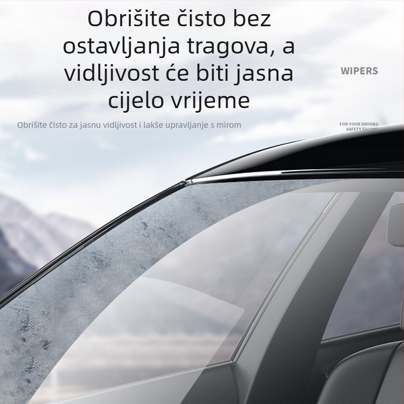 Bezokvirni višefunkcionalni automobilski brisači s zamjenjivim konektorima, tiho djelovanje
