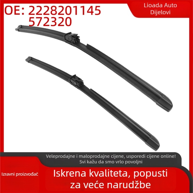 Automobilske brisače (1 par) za Mercedes-Benz S-Class (V222/W222/X222/A217/C217, 2013–2023) – djelomično brisanje, materijal: plastika, broj dijela: 2228201145/572320