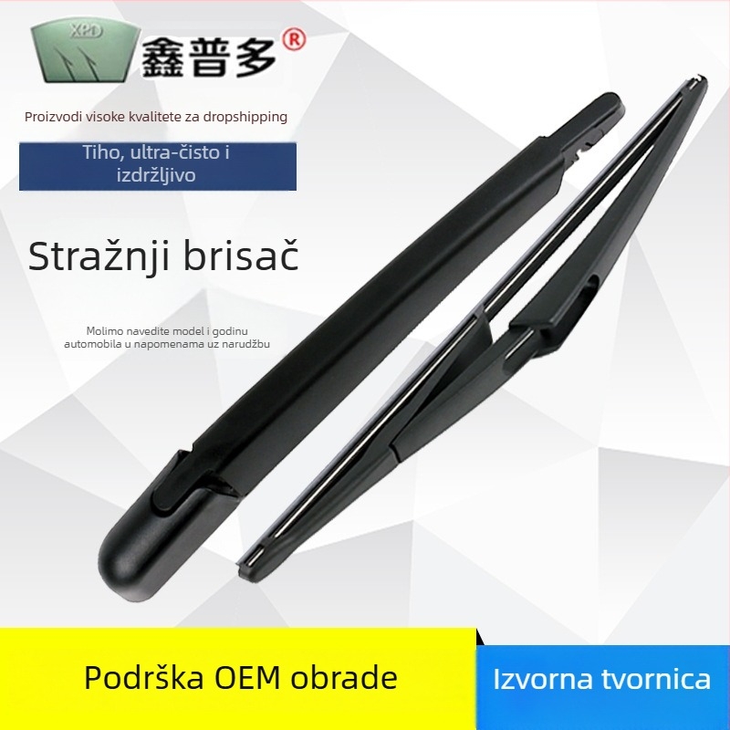 Komplet stražnjeg brisača sa ramenom i sklopom za stražnje staklo automobila
