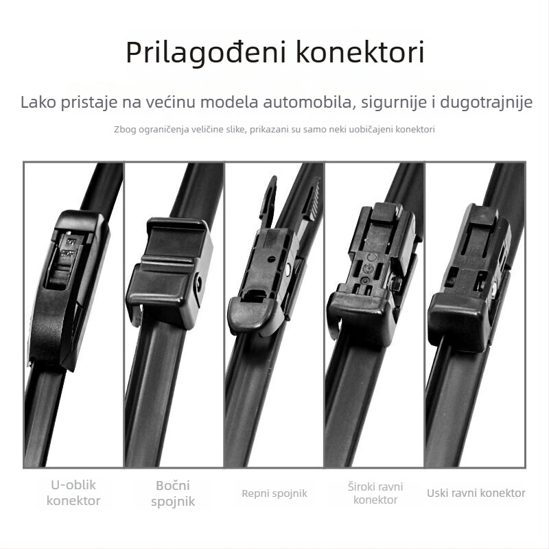 Bezokvirni brisač vjetrobranskog stakla — gumeni remen, zadani model, Huicheng ao