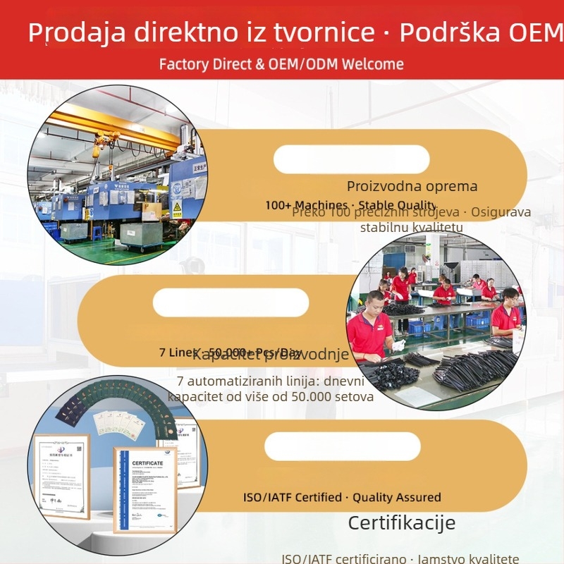 U-oblik bezramni brisač za vjetrobransko staklo, univerzalan za 99% azijskih modela, tih rad i visoka definicija čišćenja