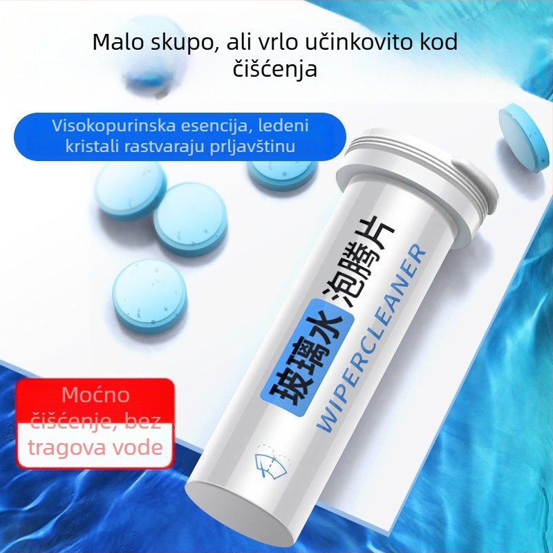 Huijia Koncentrirana čvrsta effervencijska tableta za tekućinu za pranje vjetrobranskog stakla – 15 kom, uklanja masni film i odbija insekte