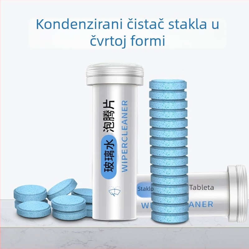 Huijia Koncentrirana čvrsta effervencijska tableta za tekućinu za pranje vjetrobranskog stakla – 15 kom, uklanja masni film i odbija insekte