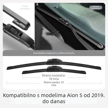 Bezokvirni brisač za GAC Trumpchi Aion S, boneless tip s gumom