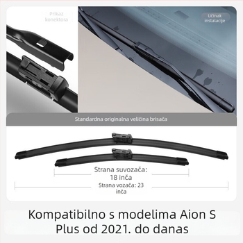 Bezokvirni brisač za GAC Trumpchi Aion S, boneless tip s gumom