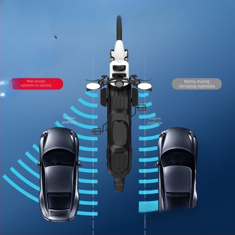 Retrovizor za električno vozilo – aluminijski reflektor, široko vidno polje, kompatibilan s 1 modelom