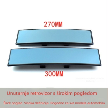 Unutarnji retrovizor automobila sa širokim vidnim poljem, zakrivljenim ogledalom, premazom protiv odbljeska, ABS kućištem