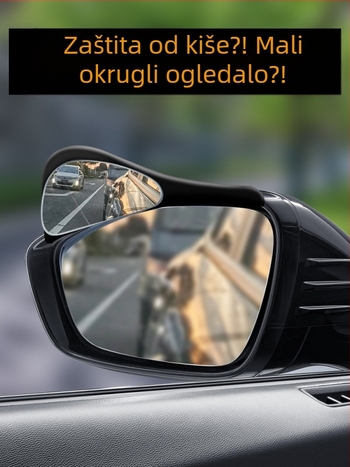 Zaštita kiše za stražnje autoogledalo – integrirani reflektor, ogledalo mrtvog kuta, ogledalo za vožnju unatrag