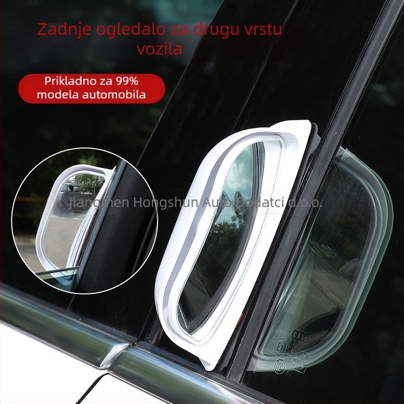 Brzo pričvršćujući retrovizor za automobil – model ACP-200; sferično ogledalo; stakleno ogledalo; ABS kućište