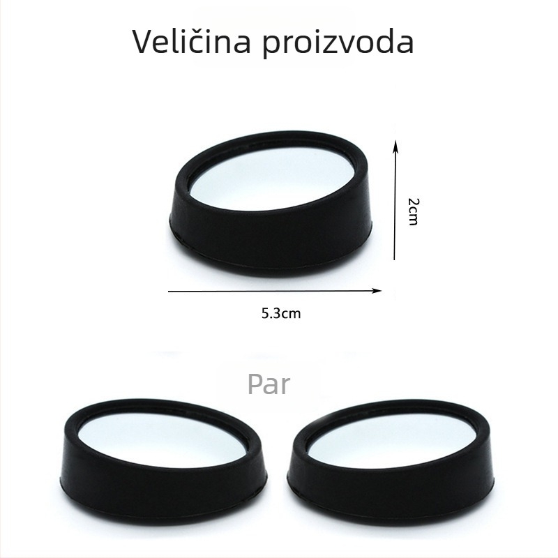 Automobilsko stražnje ogledalo, Model 400, Ravno ogledalo, Plastično ogledalo, Stakleni pokrov