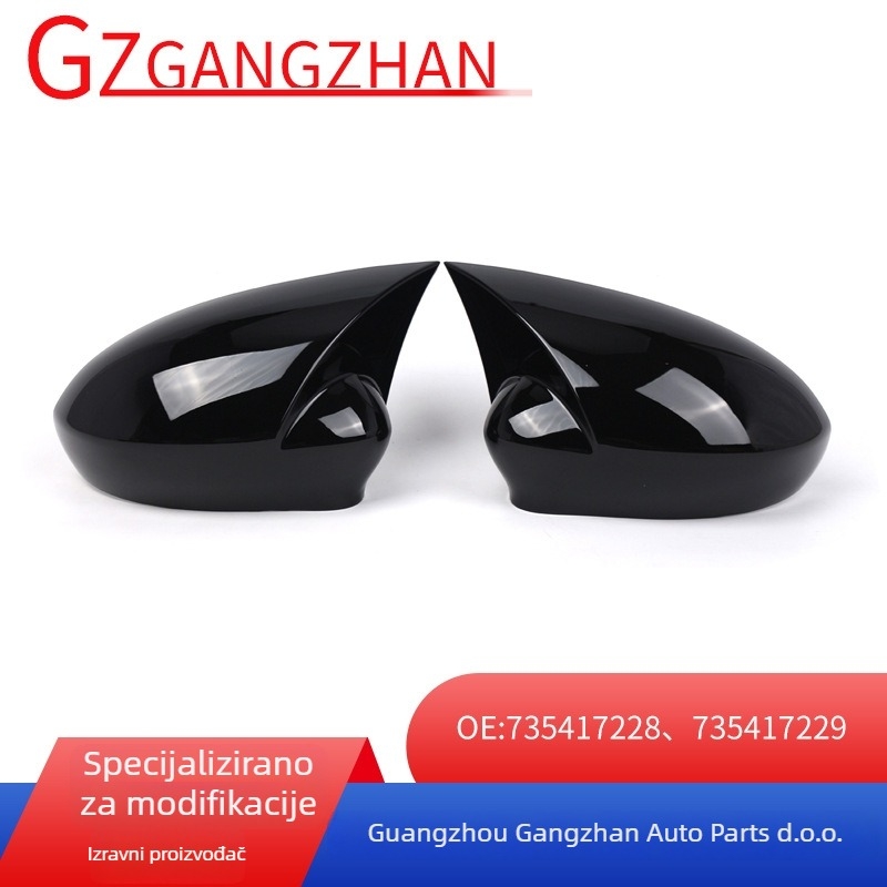 Kućište retrovizora s rogastim oblikom za Fiat Punto 2005–2018, modeli 735417229/735417228, ravno staklo, 12V, ABS kućište i ABS staklo