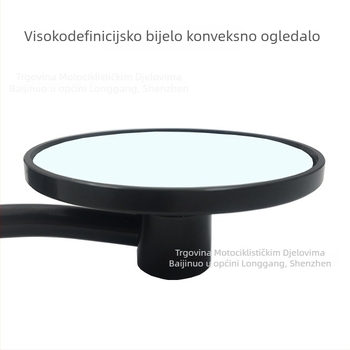 Zadnji retrovizor za motocikl BJN-06, sferično ogledalo, kućište od CNC aluminijske legure, staklena ogledna ploha