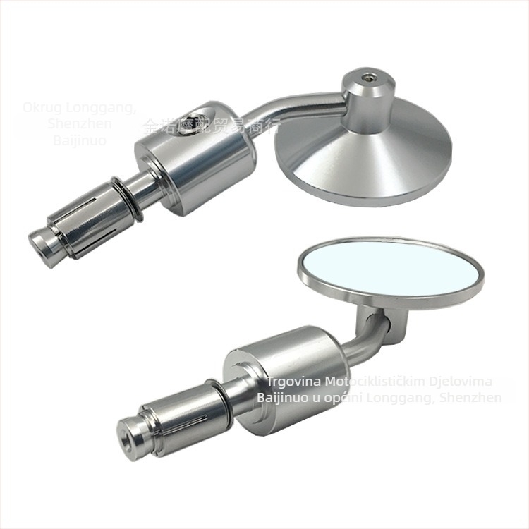 Zadnji retrovizor za motocikl BJN-06, sferično ogledalo, kućište od CNC aluminijske legure, staklena ogledna ploha