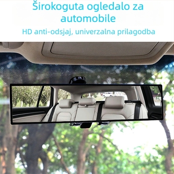 Town head automobilni retrovizor s dvostrukom zakrivljenjem stakla, širokokutna zakrivljena površina, 12V napajanje, ABS kućište