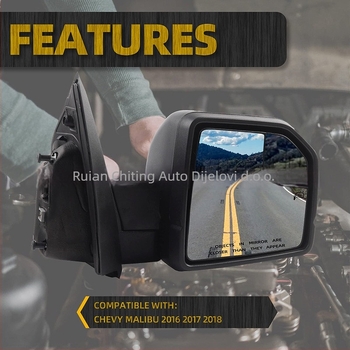 Zadnji retrovizor za Ford F-150 2015–2020, model FL3Z17683BB / FO1320522LH, ravno staklo, kućište od plastike