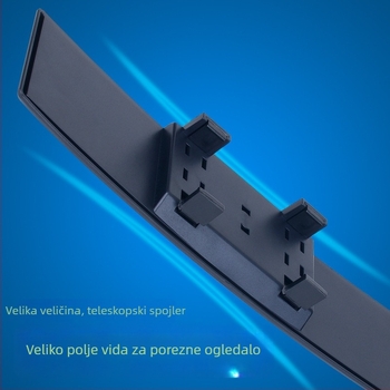 Unutarnji retrovizor automobila, širokokutni sferni ogledalo s antirefleksijskim premazom, 12V, univerzalno staklo
