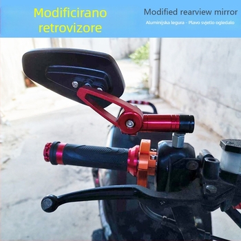 Zadnje ogledalo za GY6 — staklano ogledalo, univerzalno za motocikle i električne skutere