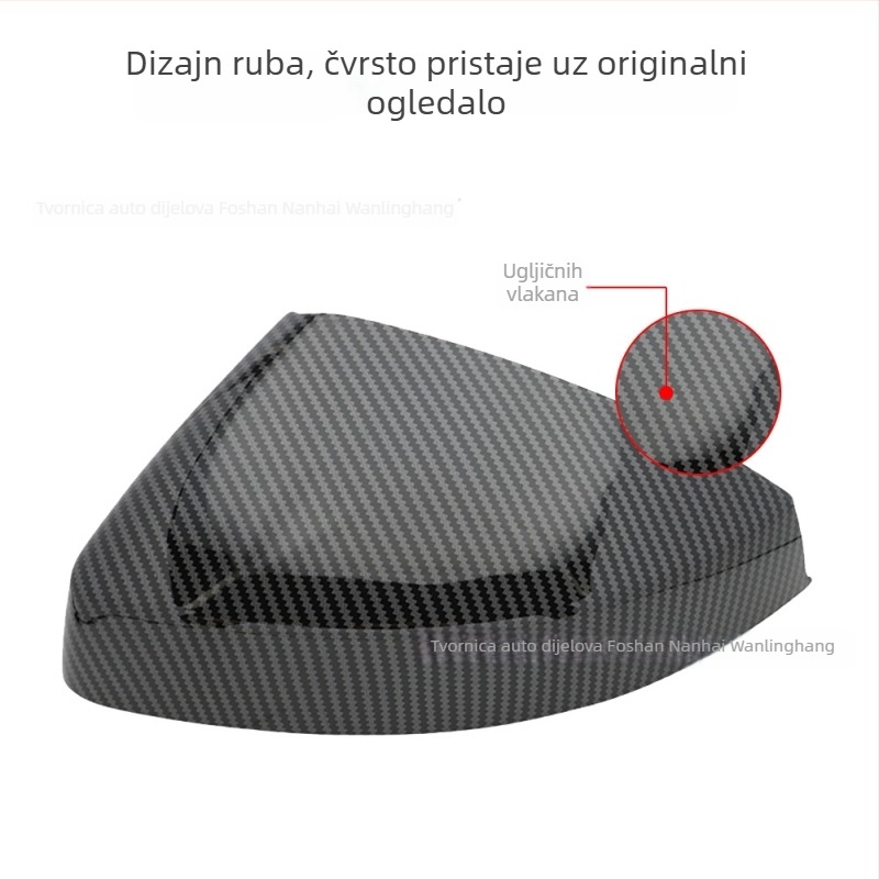 Korpus retrovizora, snap-on AD042, kompatibilan s Audi A3/S3 8V RS3 (2013–2019), ABS+PC materijal kućišta i ABS+PC materijal ogledala