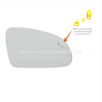 Stražnje ogledalo - ravno ogledalo, modeli 87611/21-j9000 i 87611/21-j9010, kompatibilno s Hyundai Kona 2018-2023, plastno kućište, stakleni ogledalo