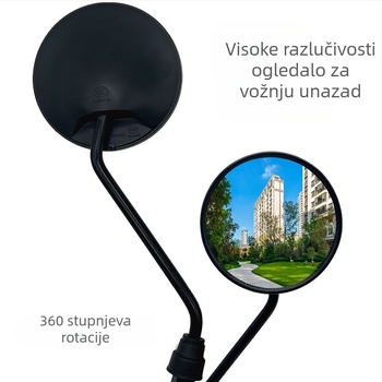Stražnji ogledalo za Taoling električno vozilo, 8 mm lijevo-desni kut, povratno ogledalo, reflektirajuća površina
