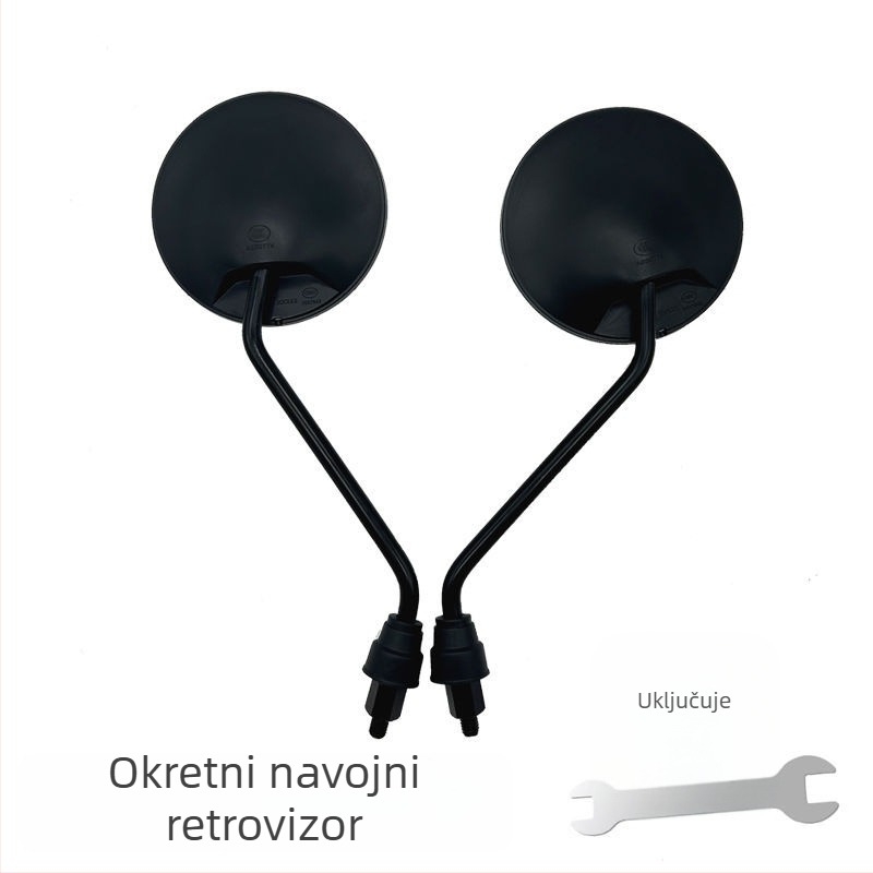 Stražnji ogledalo za Taoling električno vozilo, 8 mm lijevo-desni kut, povratno ogledalo, reflektirajuća površina