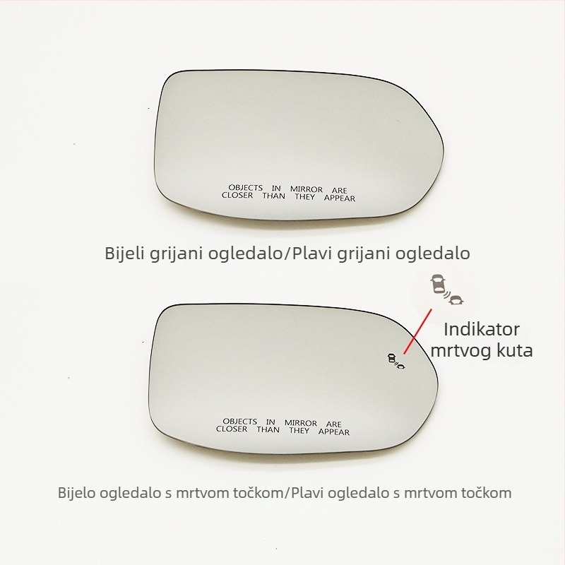 Zagrijavajući retrovizor s osvijetljenjem za mrtvi kut, US verzija Honda CR-V (2017–2022); model JZM0891; sferni ogledalo; 12V; ABS kućište; kromirano ogledalo