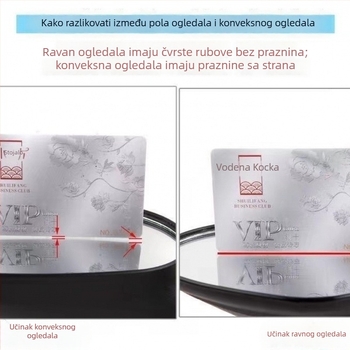 Zadnje ogledalo za električno vozilo s brzim otpuštanjem montaže; aluminizirana odrazna površina; kompatibilno s 1 modelom