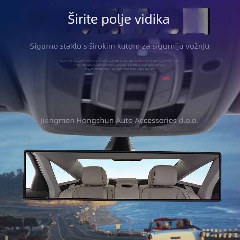 Zadnje ogledalo za automobil ACP-301 aluminijsko ogledalo, staklo, ABS kućište, opća namjena