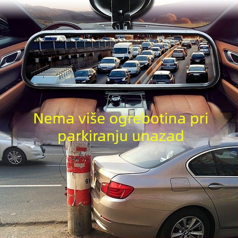 Zadnje ogledalo za automobil, pričvršćivanje usisnom čašom, ravno stakleno ogledalo, model XB1