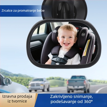 360° podesivi univerzalni auto retrovizor s usisnim držačem za nadzor djeteta na stražnjem sjedalu
