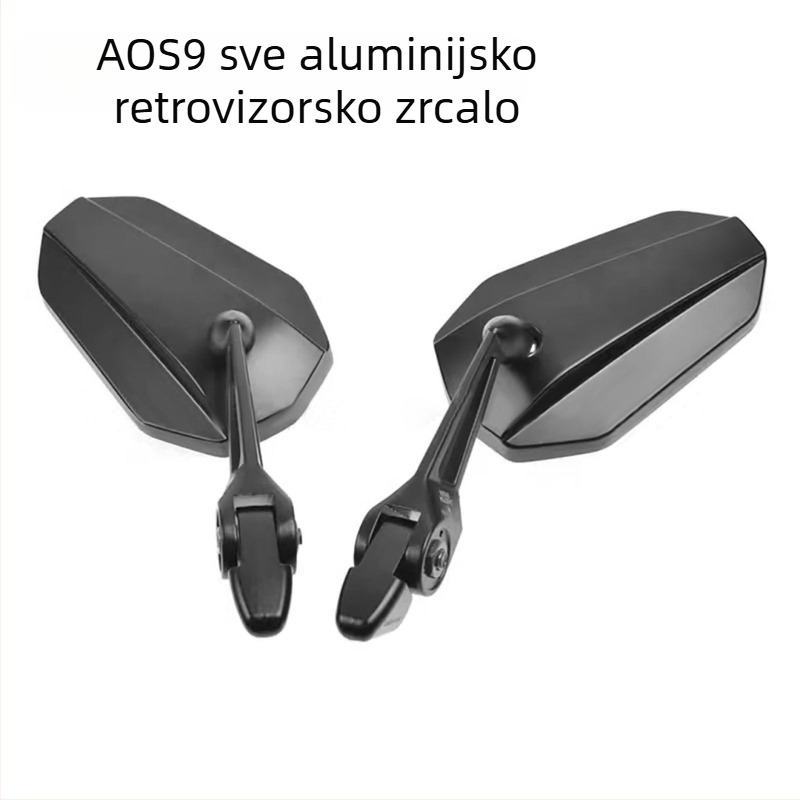 AOS9 retrovizor za električna vozila i motocikle – kvadratno ogledalo od aluminijske legure, model 104