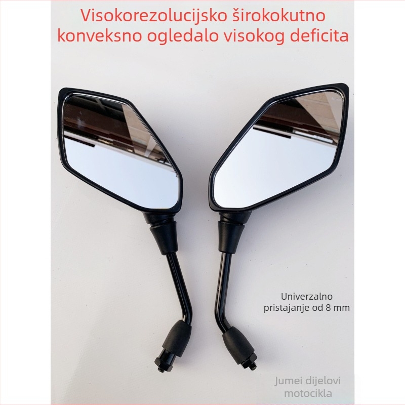Retrovizor za električna vozila, dijamantnog oblika ogledalo s navojem od 8 mm, univerzalna kompatibilnost, retrovizor za vožnju unatrag