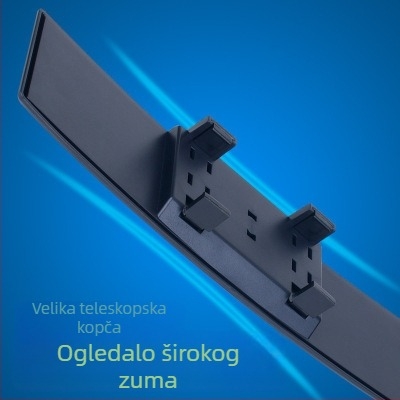 Unutarnji retrovizor automobila, široko vidno polje, antiodsjaj, širokokutno zakrivljeno staklo, 12V
