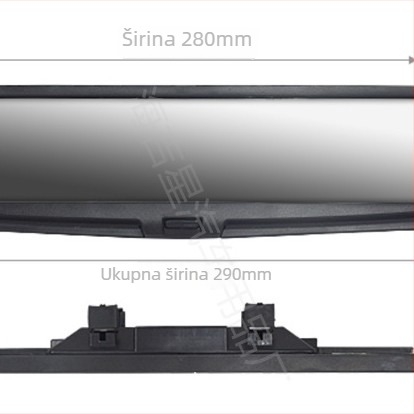 Automobilsko zadnje ogledalo s plosnim ogledalom i kromom lećom, model HJX-015 (staklo ogledalo, 4.5V)