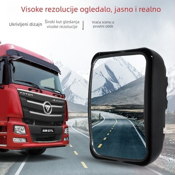 Zadnji retrovizor - Auman skup zrcala; dvostruka zakrivljenost / plosko ogledalo; stakleno ogledalo; kućište od tvrdog plastičnog materijala