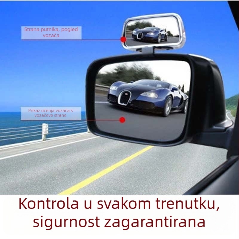 Zadnje ogledalo automobila, kvadratno – Model HD-0079, ravno ogledalo, ABS kućište, staklo ogledalo