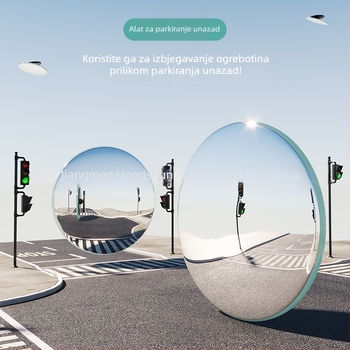 Automobilsko retrovizor – sferično stakleno ogledalo, model ACP-002, univerzalno, 360° širok kut pogleda