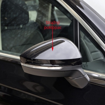 Reflektor kućište vanjskog ogledala za Volkswagen Touareg 19-23, sferno ogledalo, ABS kućište, ABS materijal ogledala