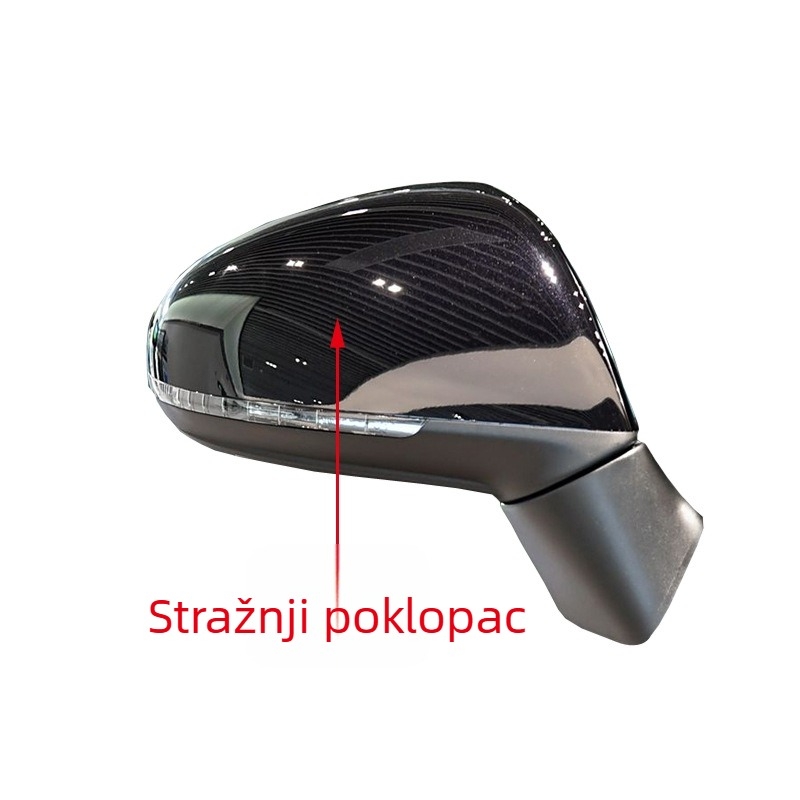 Kućište retrovizora VW Touareg 2011-2018, sferično ogledalo, ABS, 12V